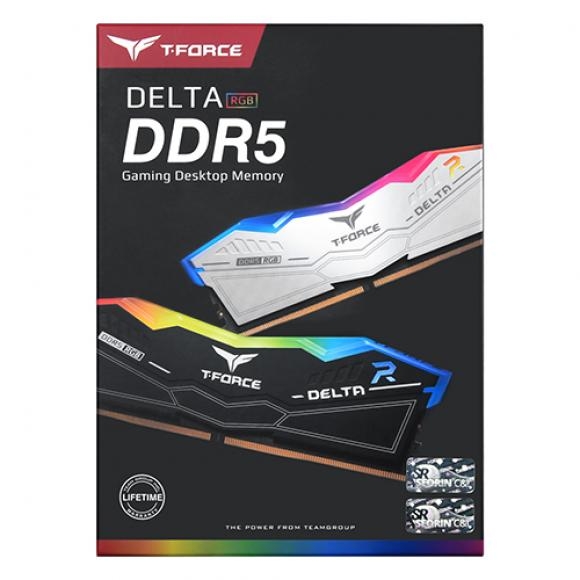 TEAMGROUP T-Force DDR5 6000 CL38 Delta RGB 화이트 패키지 32GB(16Gx2)