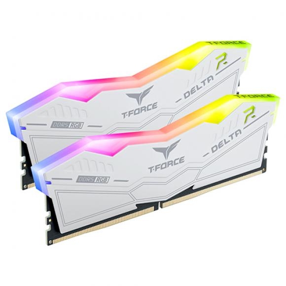 TEAMGROUP T-Force DDR5 6000 CL38 Delta RGB 화이트 패키지 32GB(16Gx2)