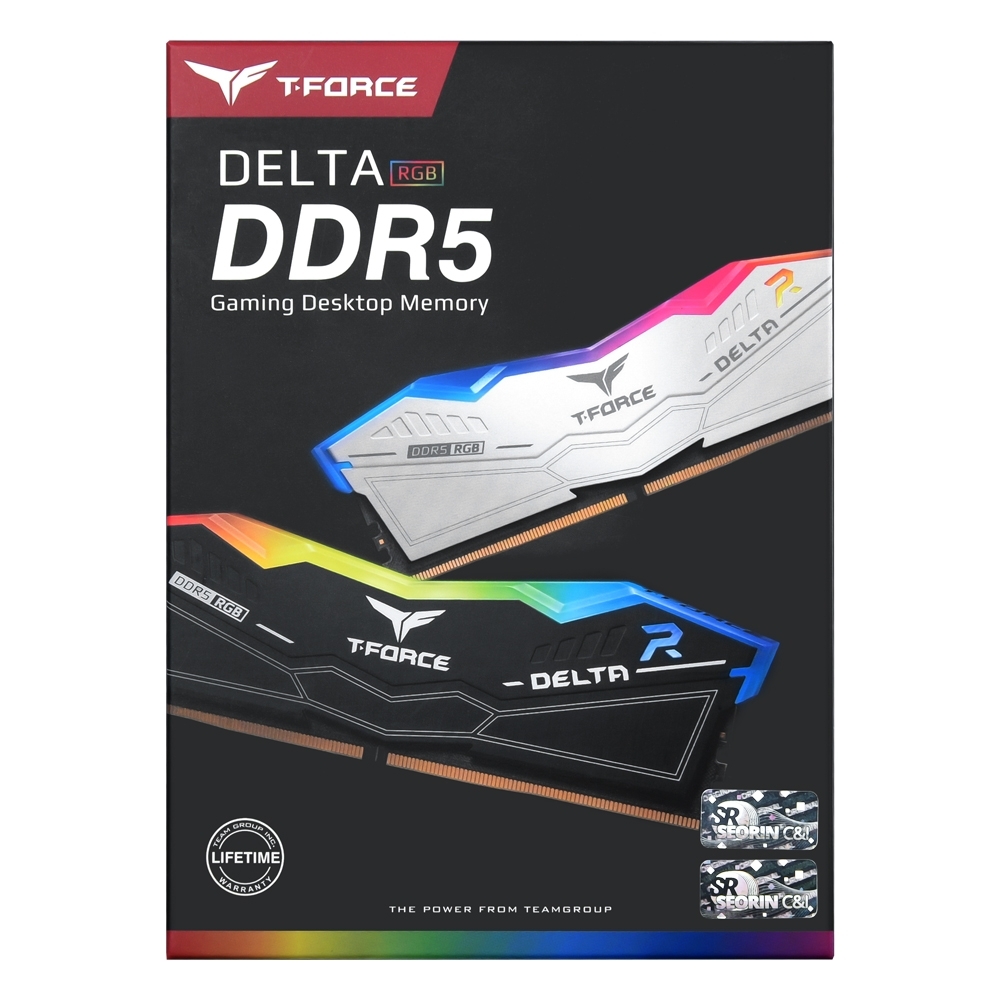 TEAMGROUP T-Force DDR5 8000 CL38 Delta RGB 블랙 패키지 32GB(16Gx2)