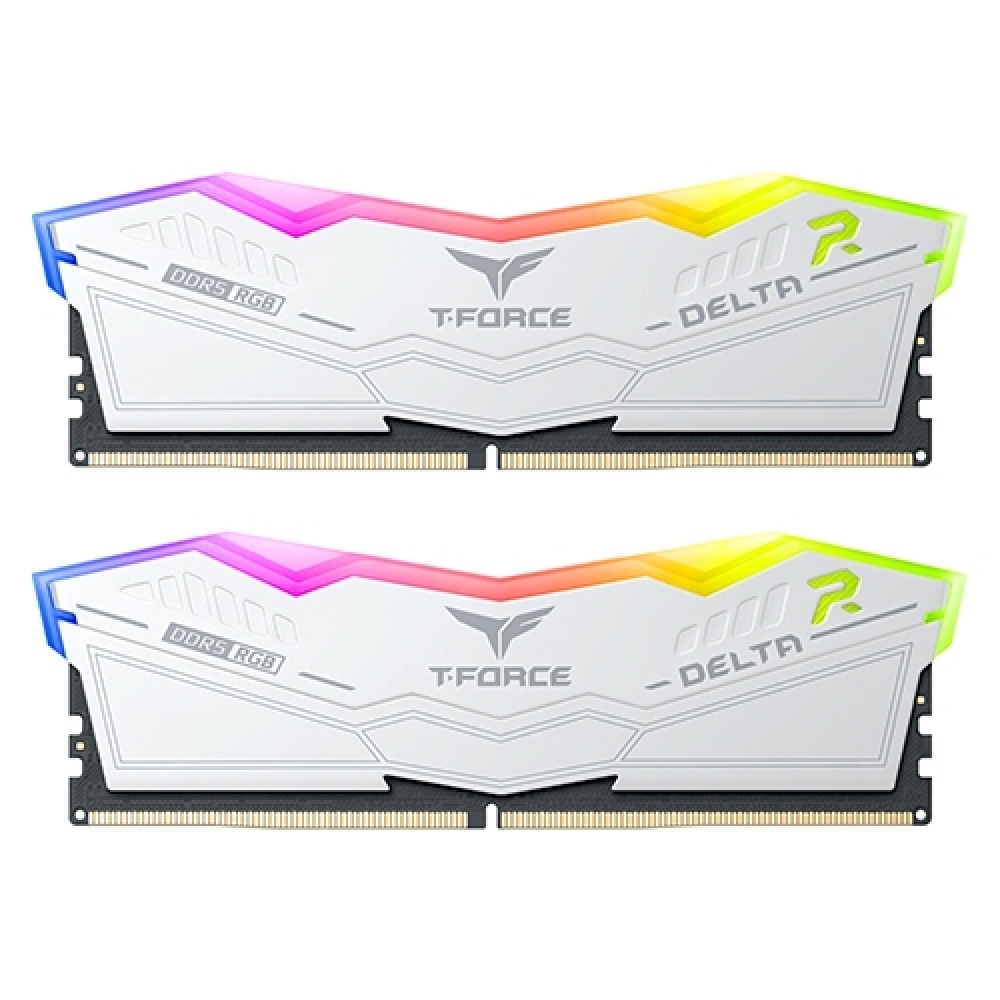 TEAMGROUP T-Force DDR5 8000 CL38 Delta RGB 화이트 패키지 32GB(16Gx2)