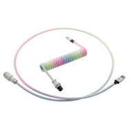 CableMod Pro Coiled 항공 키보드 케이블 (1.5m, 레인보우)