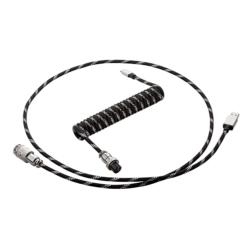 CableMod Pro Coiled 항공 키보드 케이블 (1.5m,스털링 블랙)