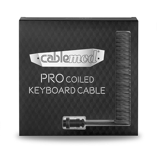 CableMod Pro Coiled 항공 키보드 케이블 (1.5m,카본)