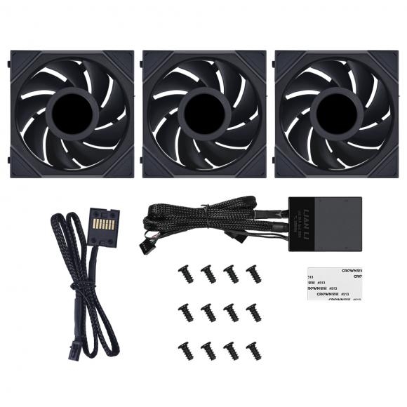 LIAN LI UNI FAN TL120 LCD 블랙 3팩/Controller