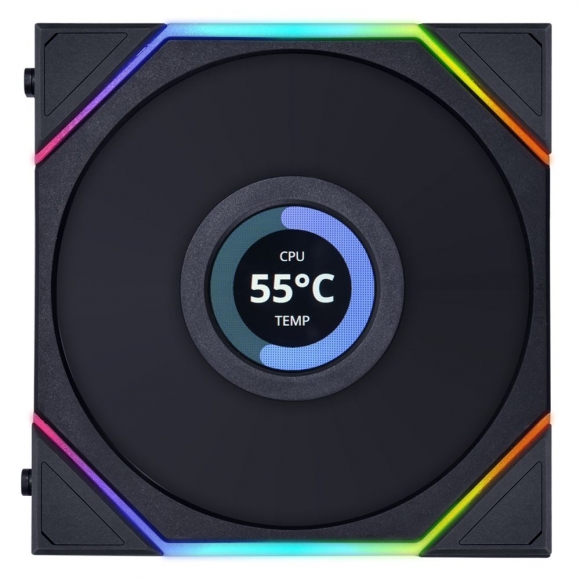 LIAN LI UNI FAN TL120 LCD 리버스 블랙 1팩