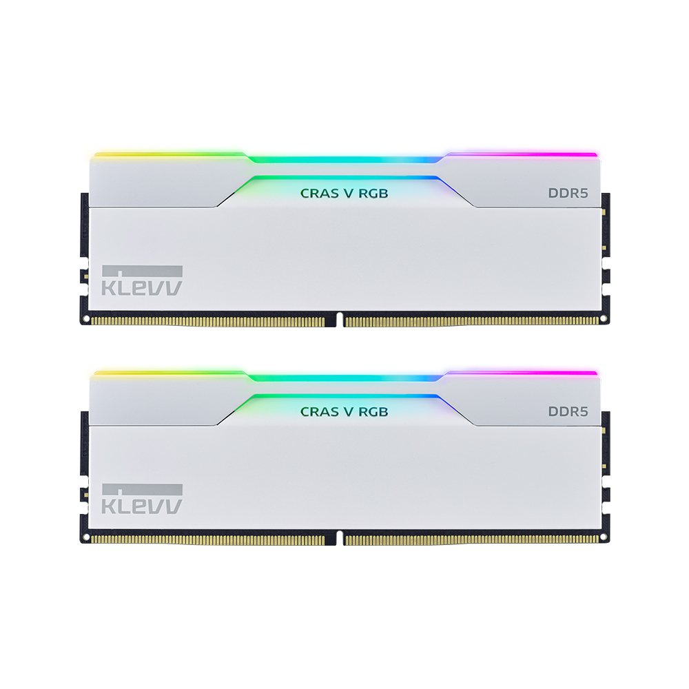 에센코어 클레브 DDR5-6400 CL32 CRAS V RGB WHITE 패키지 서린 (48GB(24Gx2))