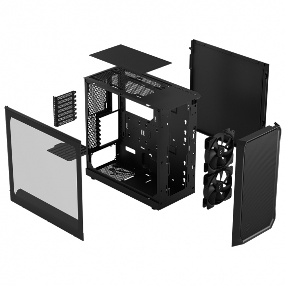 리퍼 - Fractal Design Focus 2 TG Clear Tint (Black)