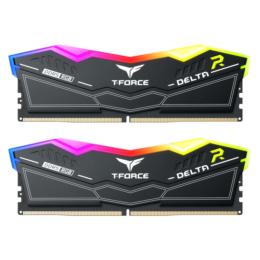 [행사] TEAMGROUP T-Force DDR5 6000 CL30 Delta RGB 블랙 패키지 32GB(16Gx2)