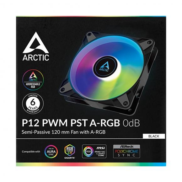 리퍼 - ARCTIC P12 PWM PST ARGB 블랙 1팩