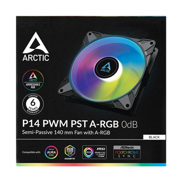 리퍼 - ARCTIC P14 PWM PST ARGB 블랙 1팩