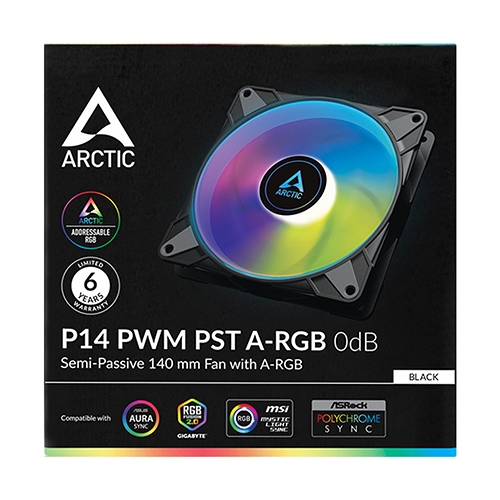 리퍼 - ARCTIC P14 PWM PST ARGB 블랙 1팩