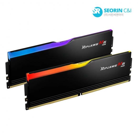 G.SKILL DDR5-6000 CL30 RIPJAWS M5 RGB 블랙 패키지 (64GB(32Gx2))