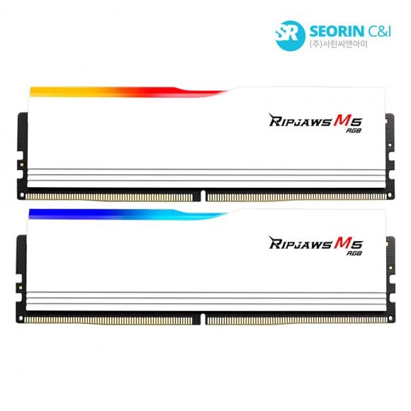 G.SKILL DDR5-6400 CL32 RIPJAWS M5 RGB 화이트 패키지 (64GB(32Gx2))