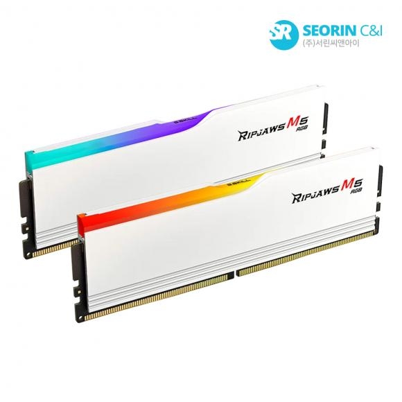 G.SKILL DDR5-6400 CL32 RIPJAWS M5 RGB 화이트 패키지 (64GB(32Gx2))