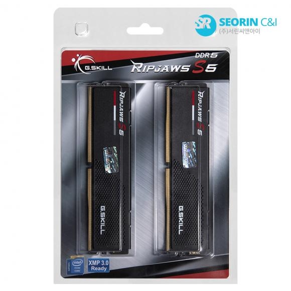 [행사] G.SKILL DDR5-5200 CL40 RIPJAWS S5 J 블랙 패키지 64GB(32Gx2)