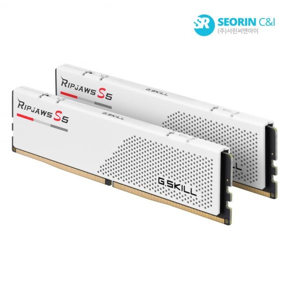 [행사] G.SKILL DDR5-5200 CL40 RIPJAWS S5 J 화이트 패키지 32GB(16Gx2)