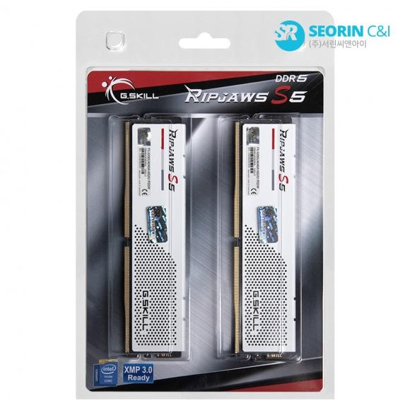 [행사] G.SKILL DDR5-5200 CL40 RIPJAWS S5 J 화이트 패키지 32GB(16Gx2)
