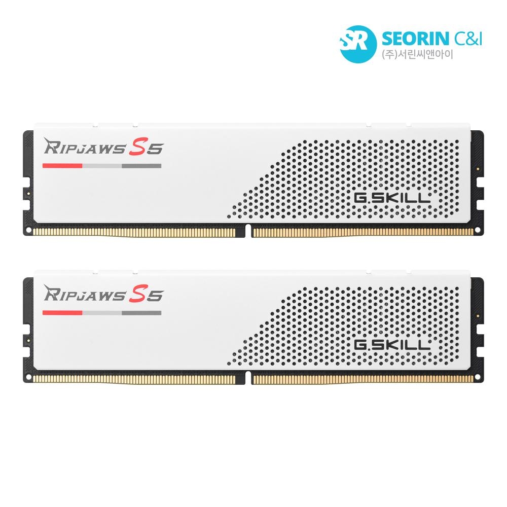 [행사] G.SKILL DDR5-5200 CL40 RIPJAWS S5 J 화이트 패키지 32GB(16Gx2)