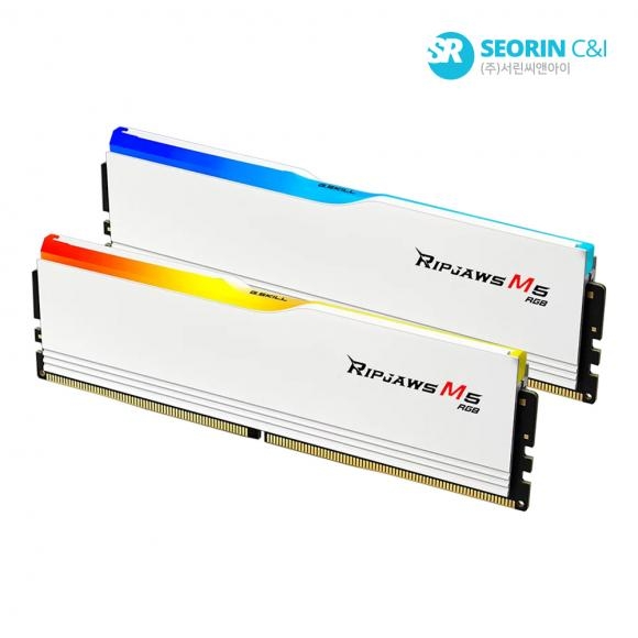 [10%] G.SKILL DDR5-5600 CL30 RIPJAWS M5 RGB 화이트 패키지 (64GB(32Gx2))