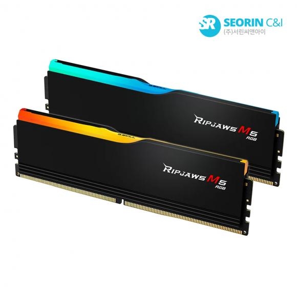 [10%] G.SKILL DDR5-6000 CL30 RIPJAWS M5 RGB 블랙 패키지 (64GB(32Gx2))