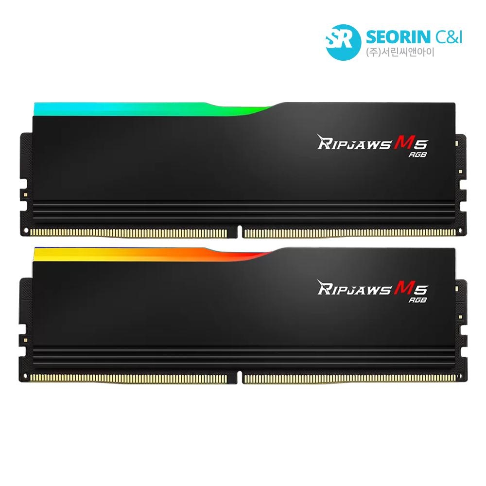 [행사] G.SKILL DDR5-6400 CL32 RIPJAWS M5 RGB 블랙 패키지 (32GB(16Gx2))