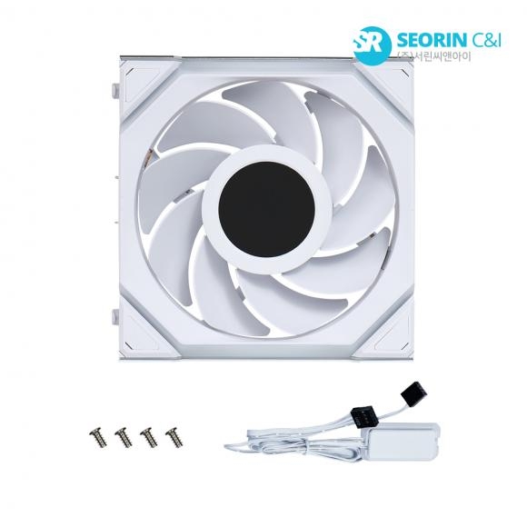 LIAN LI UNI FAN SL Wireless LCD 120 리버스 화이트 1팩