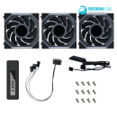 리안리 UNI FAN SL Wireless LCD 120 리버스 블랙 3팩