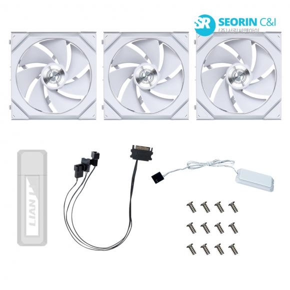 LIAN LI UNl FAN SL Wireless 120 리버스 화이트 3팩