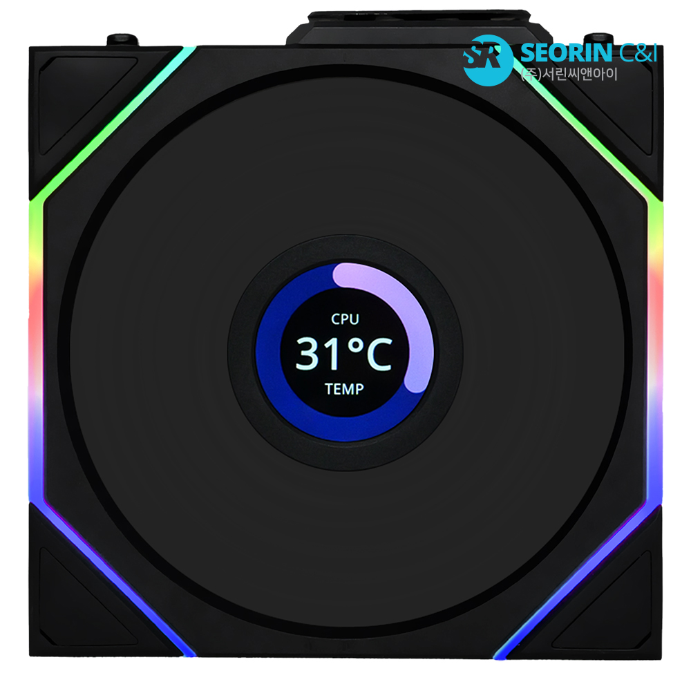 리안리 UNI FAN TL Wireless LCD 120 리버스 블랙 1팩 리안리 UNI FAN TL Wireless LCD 120 리버스 블랙 1팩