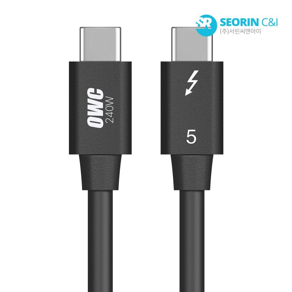 OWC 썬더볼트5 PD Type C to C 240W 케이블 (0.8m)