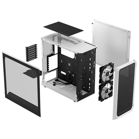 리퍼 - Fractal Design Focus 2 RGB TG Clear Tint 화이트