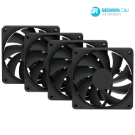 HYTE FLOW FA12 (4팩, 피치 블랙)