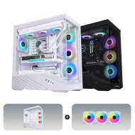 [패키지] 리안리 Vector V100 ARGB 케이스 + 쿨링팬 (팬 선택가능)