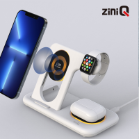 지니큐 KW-310SL 4IN1접이식마그네틱 고속무선멀티 충전패드 갤럭시워치 아이폰에어팟