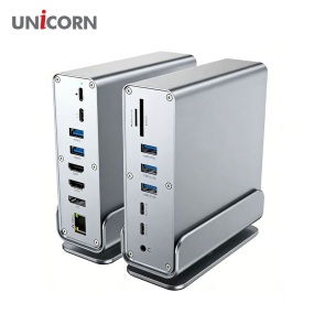 유니콘 C타입 16in1 멀티허브 도킹스테이션 10G 100W 모니터확장 미러링 TCH-1600M