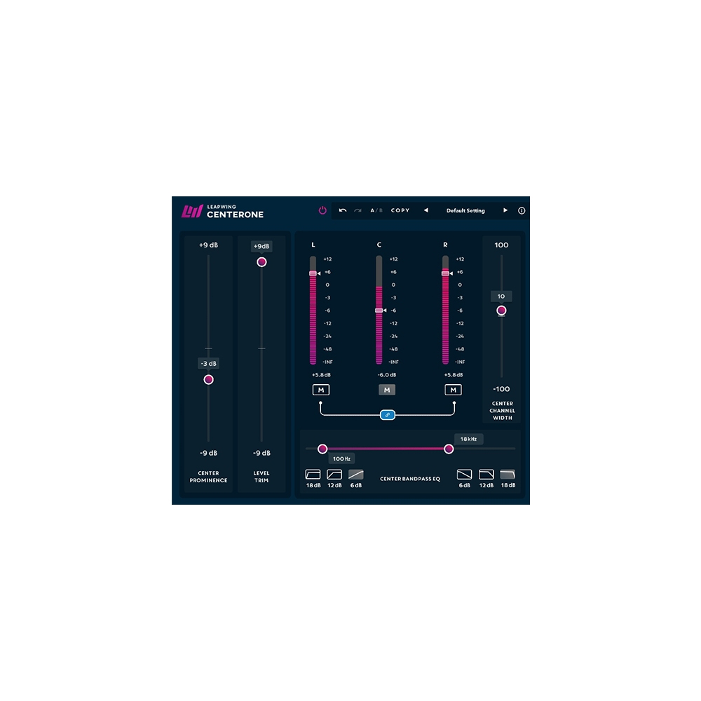 Leapwing Audio Center One 플러그인 Center Manipulation 립윙오디오 Plugin