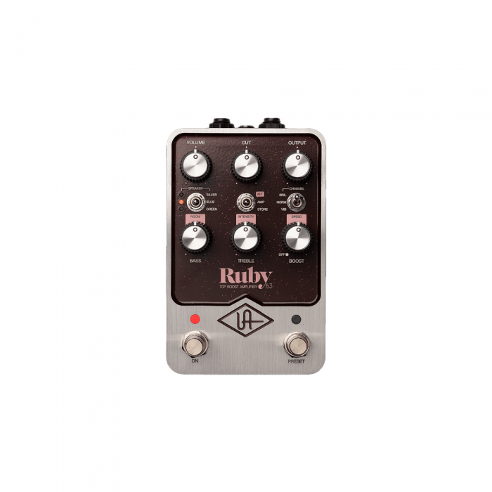 Universal Audio UAFX Ruby '63 Boost Amplifier 유니버셜 오디오 스테레오 앰프 및 에뮬레이션 페달