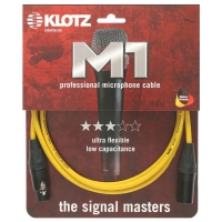 KLOTZ M1 PRIME 클로츠 (XLR:XLR, Neutrik 커넥터) 옐로우 / 마이크 케이블