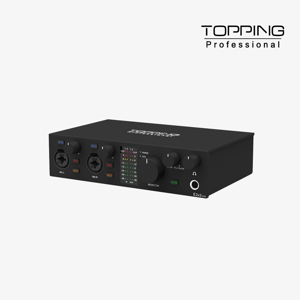 토핑프로 E2x2 OTG TOPPING Professional E2x2 OTG 오디오인터페이스