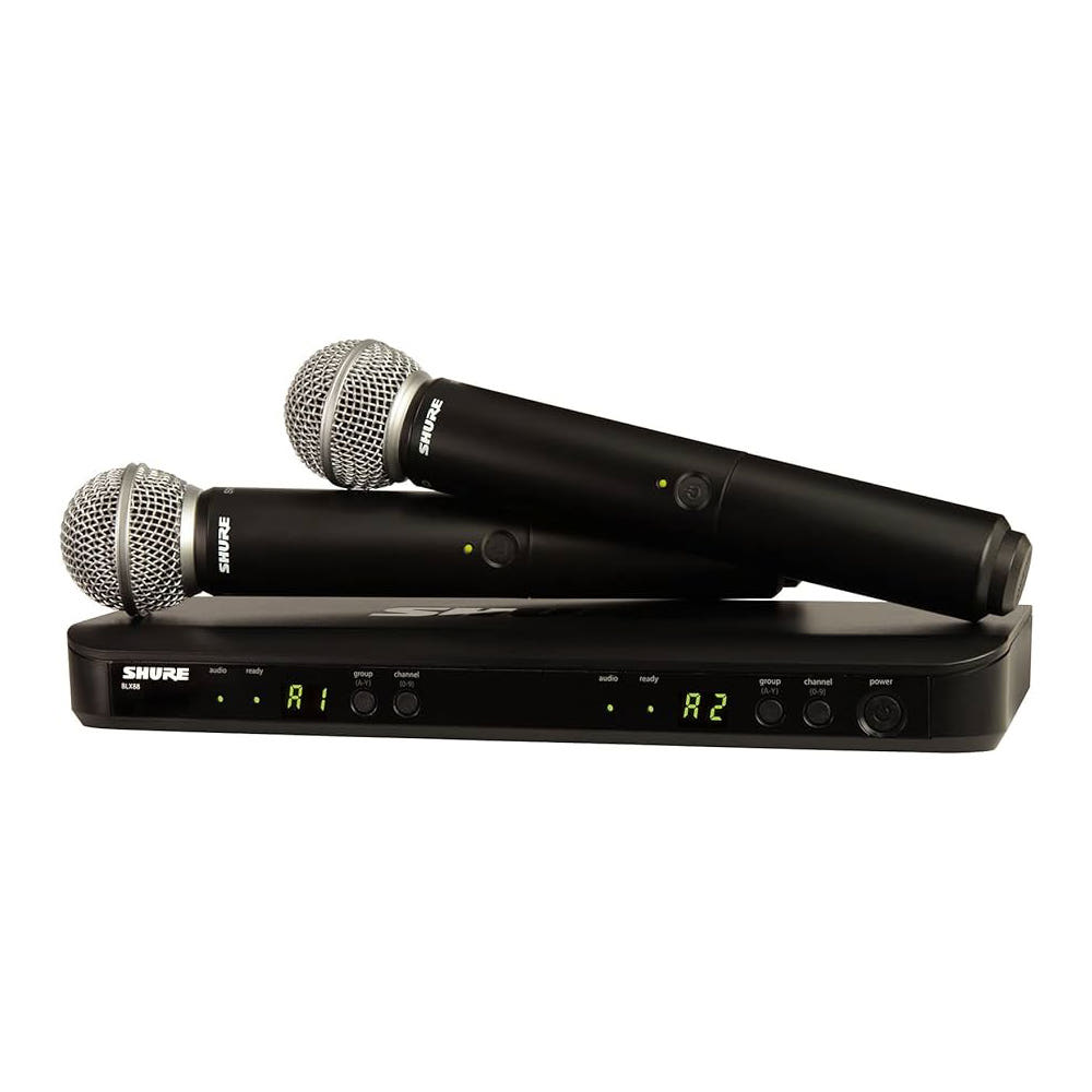 SHURE BLX288K / SM58 듀얼채널 무선 핸드 마이크 세트 BLX288K/SM58 슈어