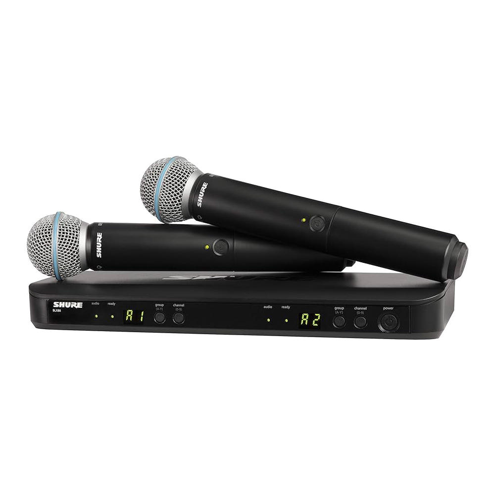 SHURE BLX288K / BETA58 듀얼채널 무선 핸드 마이크 세트 BLX288K/BETA58 슈어