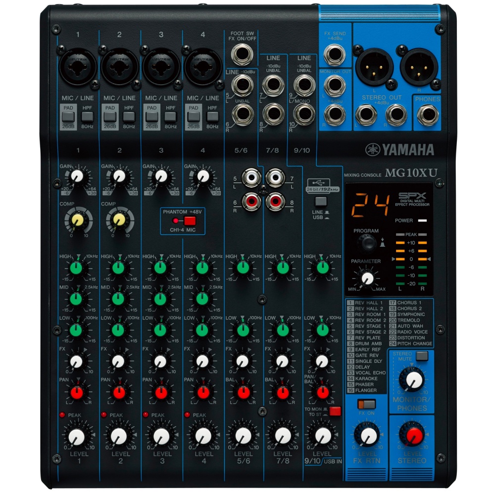 Yamaha MG12XU 야마하 12채널 믹싱 콘솔 이펙터 USB 인터페이스