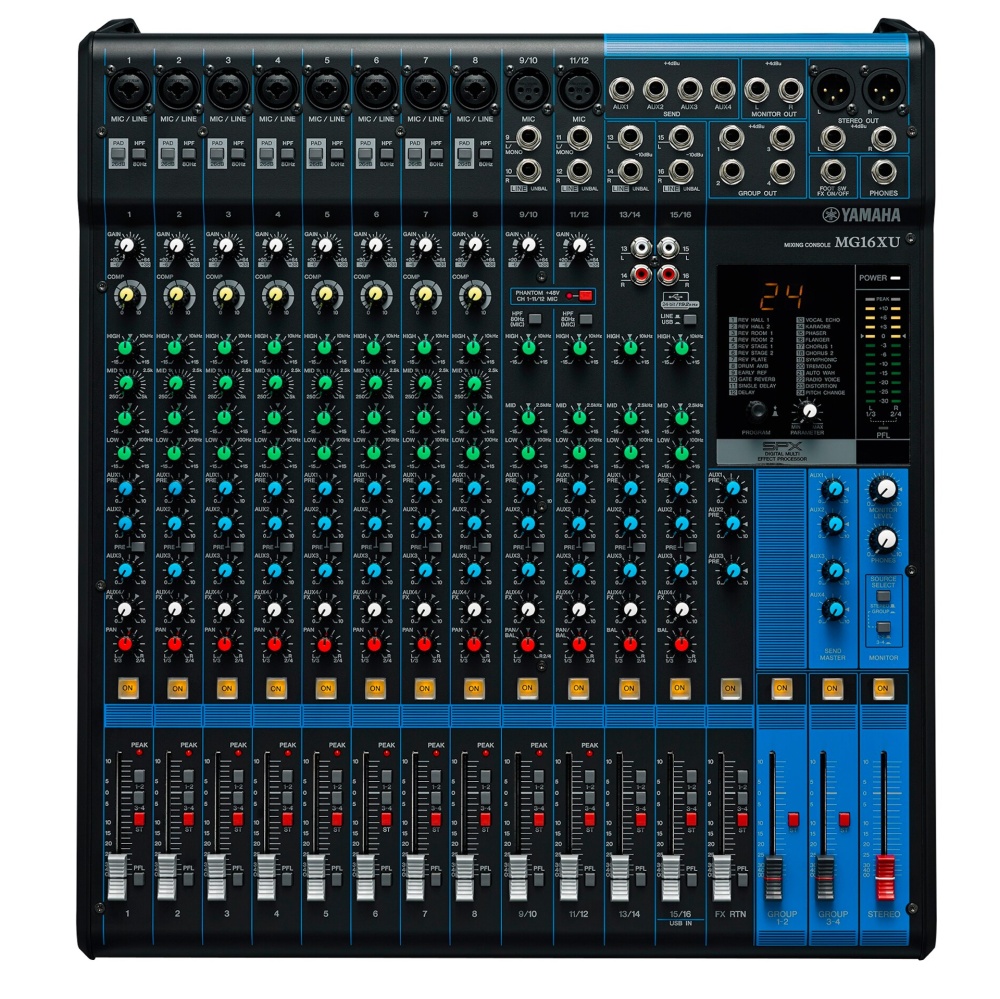 Yamaha MG16XU 야마하 16채널 믹싱 콘솔 이펙터 USB 인터페이스