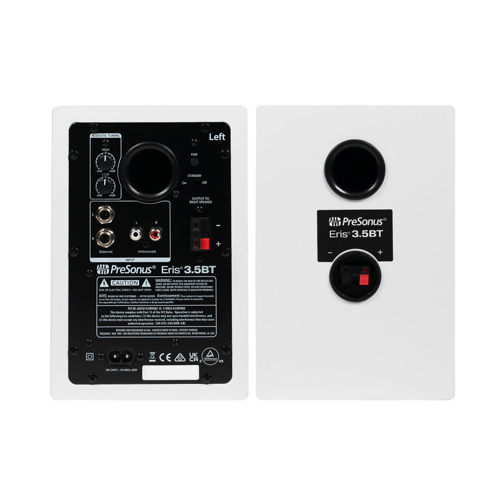 PreSonus Eris 3.5 BT GEN2 (White) 프리소너스 에리스 2세대 화이트 블루투스 모니터스피커 1조