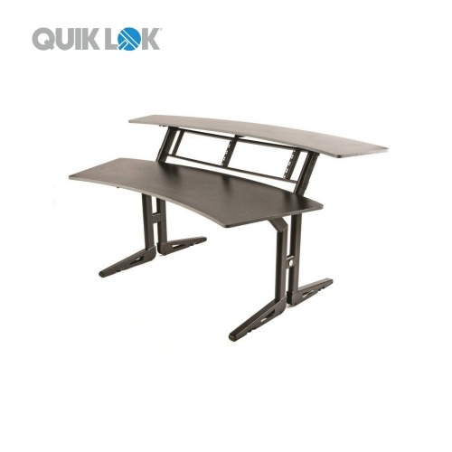 QuikLok Z630 BK 퀵락 2단 워크스테이션 데스크 - 블랙