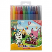티티 12색돌돌이색연필(애니멀캠프)