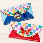 자수 문양 복돈 지갑(M) No 1000