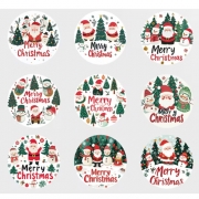 산타클로스와 눈사람 축복 스티커(500개)