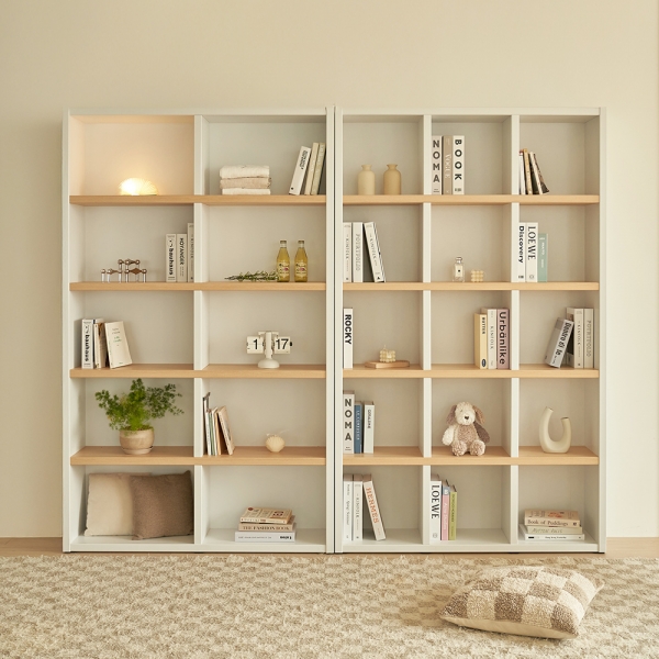 체크 3/5단 수납 책장