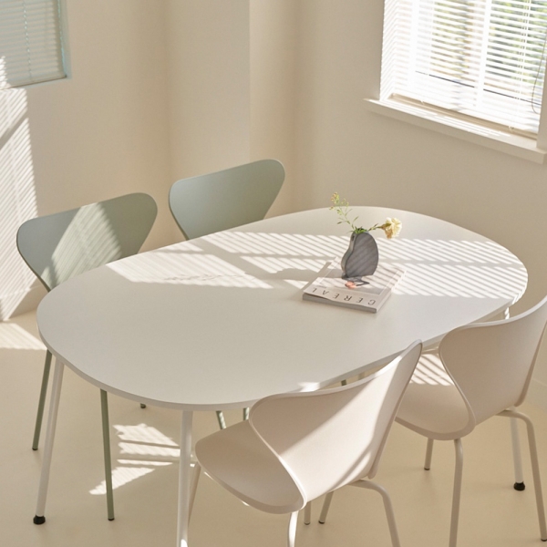 어라운드 원형 식탁 테이블 4size (화이트/크롬/월넛)